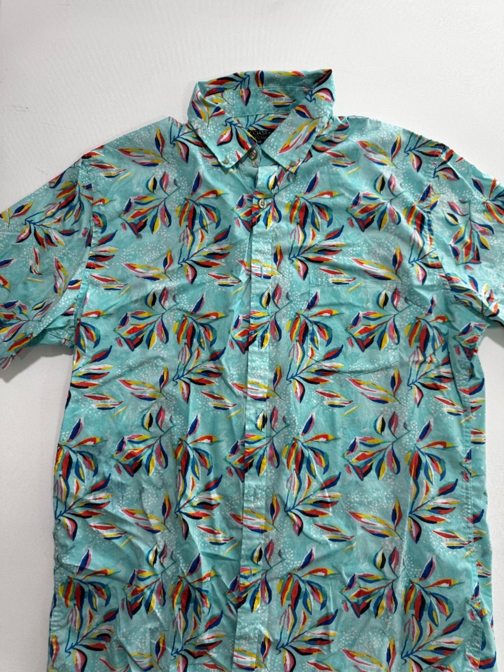 Coast Social Men’s Button Down Short Sleeve Beach Shirt